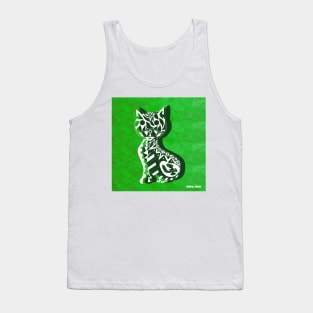 curious lovely cat ecopop cute kawaii mexican pattern art Tank Top